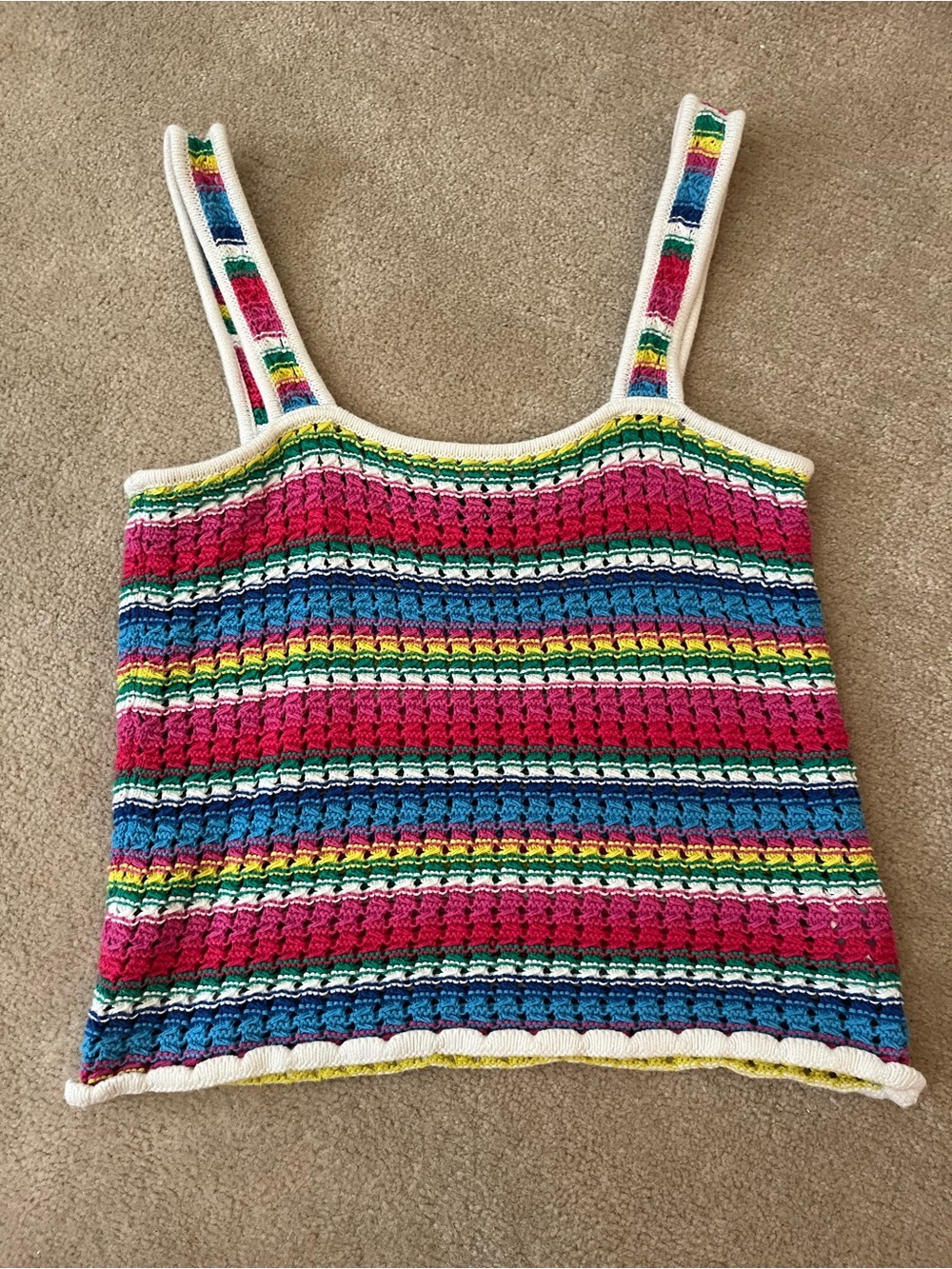Women's GAP Multicolor Striped Knit Tank Top